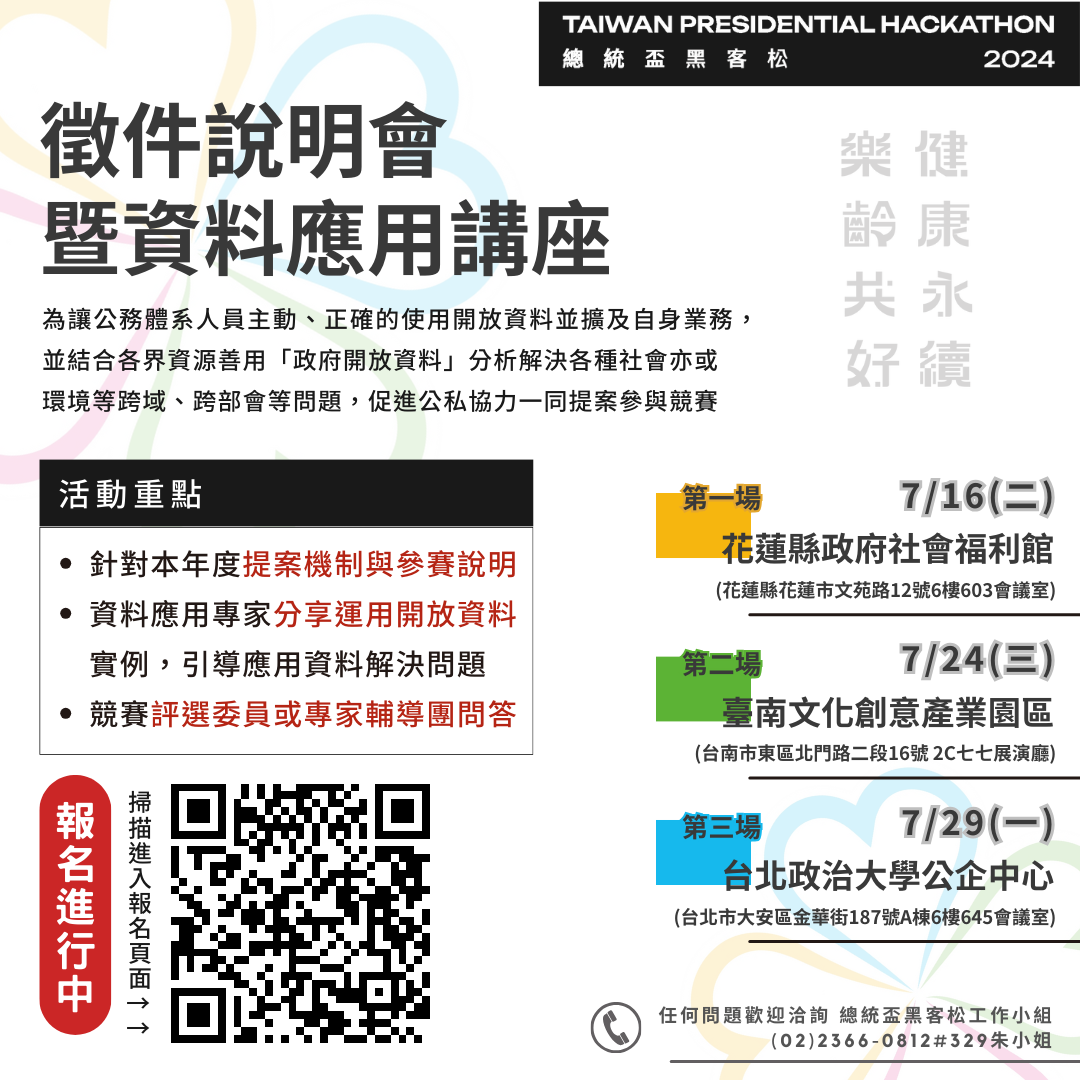 2024總統盃黑客松「徵件說明會暨資料應用講座」