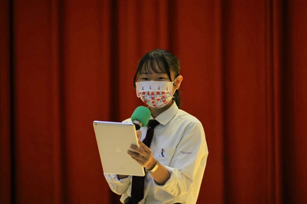 橘高校吹奏部隊長致詞